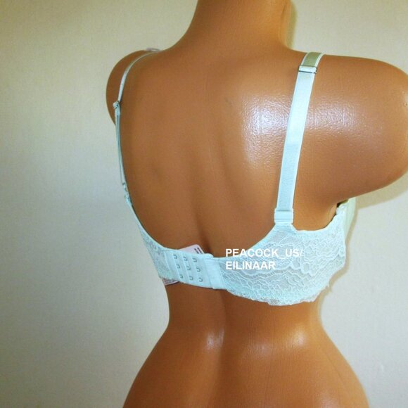 38C Victoria Secret Dream Angels Unlined Push Up w/o Padding Bra shimmer mint - Picture 5 of 8